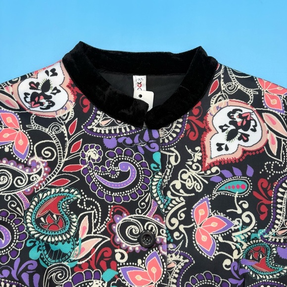 Colorful Paisley Long Sleeve Jacket Size XL - Picture 5 of 15